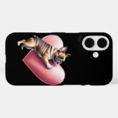Französische Bulldogge I love you Case-Mate iPhone Hülle (Rückseite (Horizontal))