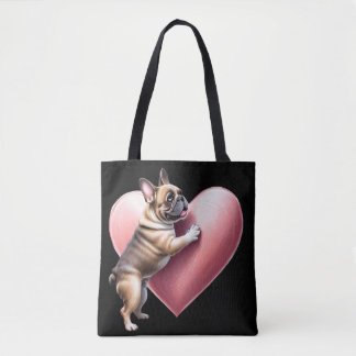 Französische Bulldogge I love you Tasche
