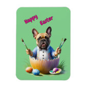 Französische Bulldogge im Ei Frohe Ostern Magnet (Vertikal)