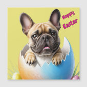 Französische Bulldogge im Ei Frohe Ostern Magnetkarte (Vorderseite)