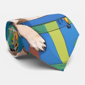 französische Bulldogge im Heißluftballon Krawatte (Gerollt)