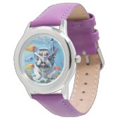 Französische Bulldogge im Meer Armbanduhr (Schrägansicht)