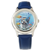 Französische Bulldogge im Meer Armbanduhr (Vorderseite)