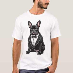 Französische Bulldogge im Smoking T-Shirt