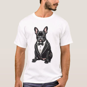 Französische Bulldogge im Smoking T-Shirt