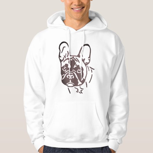 Französische Bulldogge im Stroh French Bulldog  Hoodie (Vorderseite)
