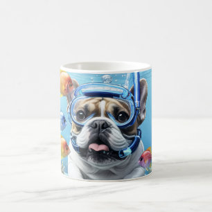 Französische Bulldogge im Urlaub French Bulldog Kaffeetasse
