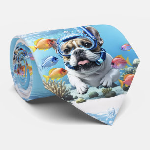 Französische Bulldogge im Urlaub French Bulldog Krawatte