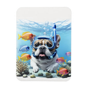 Französische Bulldogge im Urlaub French Bulldog Magnet