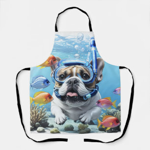 Französische Bulldogge im Urlaub French Bulldog Schürze