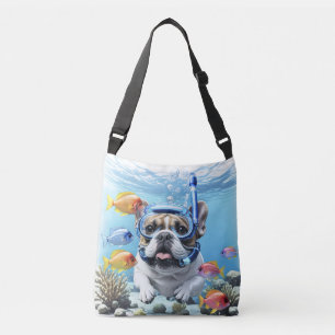 Französische Bulldogge im Urlaub French Bulldog Tragetaschen Mit Langen Trägern
