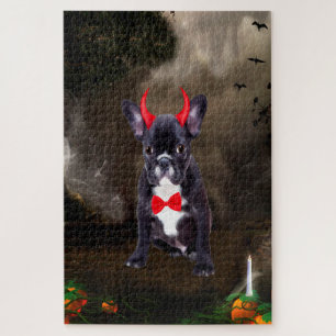 Französische Bulldogge in Halloween-Kostüm Puzzle