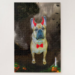 Französische Bulldogge in Halloween-Kostüm Puzzle