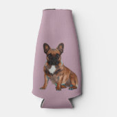 Französische Bulldogge in Neon Flaschenkühler (Vorderseite)