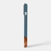 Französische Bulldogge in Neon iPhone 15 Hülle (Linke Seite)