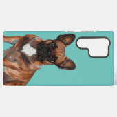 Französische Bulldogge in Neon Samsung Galaxy Hülle (Rückseite (Horizontal))