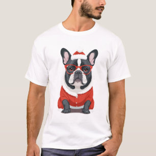 Französische Bulldogge in Santa Kostüme Kostbare K T-Shirt