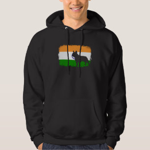 Französische Bulldogge Indien Indische Flagge Fren Hoodie