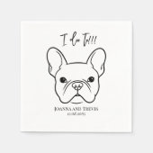 Französische Bulldogge individuell Serviette (Vorderseite)