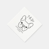 Französische Bulldogge individuell Serviette (Ecke)