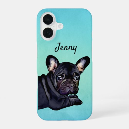 Französische Bulldogge iPhone 16 Hülle (Rückseite)