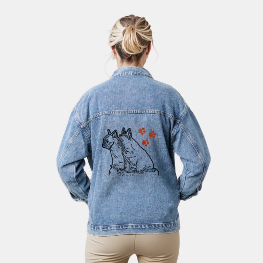 Französische Bulldogge  Jeansjacke (Modell)