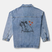 Französische Bulldogge  Jeansjacke (Rückseite)