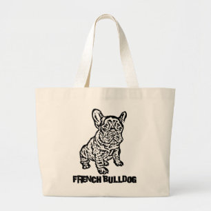 Französische Bulldogge Jumbo Stoffbeutel