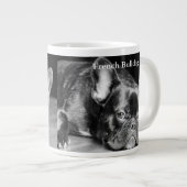 Französische Bulldogge Jumbo-Tasse (Vorderseite Rechts)