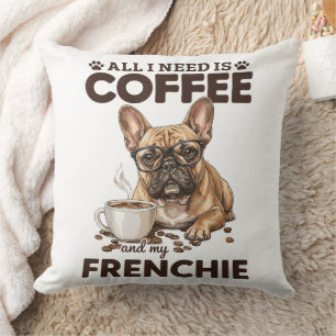 Französische Bulldogge Kaffee Frenchie Hund Kissen