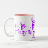 Französische Bulldogge-Kaffeetasse Zweifarbige Tasse (Links)