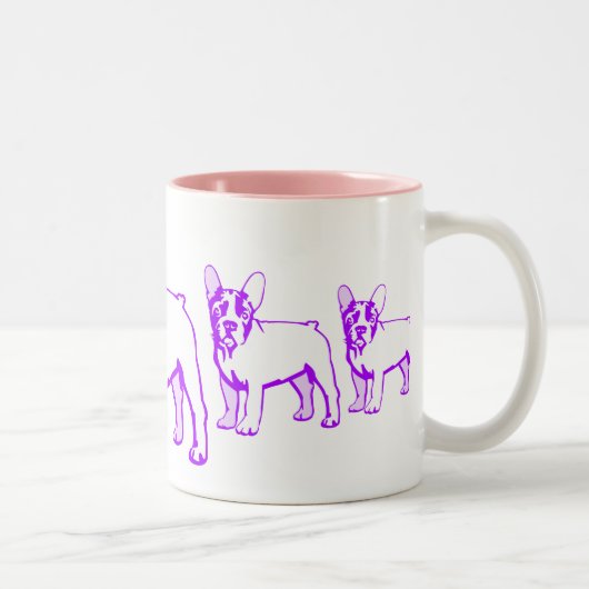 Französische Bulldogge-Kaffeetasse Zweifarbige Tasse (Rechts)