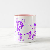 Französische Bulldogge-Kaffeetasse Zweifarbige Tasse (Mittel)