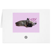 Französische Bulldogge Karte (Rückseite Horizontal)
