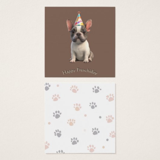 Französische Bulldogge Karte (Vorne & Hinten)