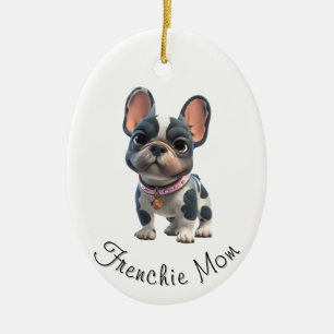 Französische Bulldogge Keramik Ornament