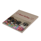 Französische Bulldogge Keramikfliese (Seite)
