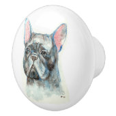 Französische Bulldogge Keramikknauf (Rechts)