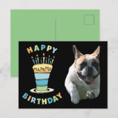 französische Bulldogge Kerzen French Bulldog  Postkarte (Vorne/Hinten)
