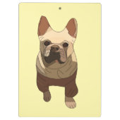 Französische Bulldogge Klemmbrett (Rückseite)