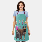 französische Bulldogge Koch French Bulldog Schürze (Getragen)