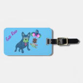 Französische Bulldogge Kofferanhänger (Vorderseite horizontal)