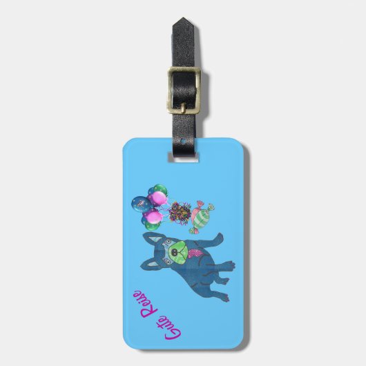 Französische Bulldogge Kofferanhänger (Vorderseite vertikal)