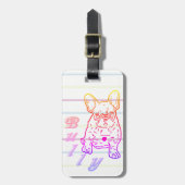 Französische Bulldogge Kofferanhänger (Vorderseite vertikal)