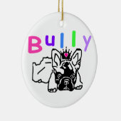 Französische Bulldogge Krone French Bulldog Keramik Ornament (Rechts)