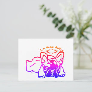 Französische Bulldogge Krone French Bulldog Postkarte