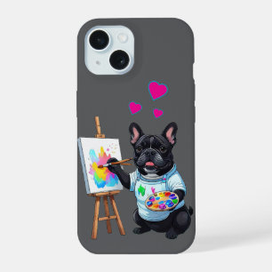 Französische Bulldogge Künstler French Bulldog iPhone 15 Hülle