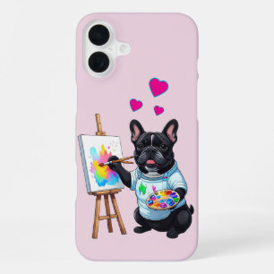 Französische Bulldogge Künstler French Bulldog iPhone 16 Plus Hülle