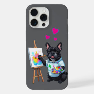 Französische Bulldogge Künstler French Bulldog iPhone 15 Pro Max Hülle