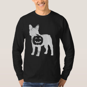 Französische Bulldogge Kürbis Fauler Halloween-Kos T-Shirt